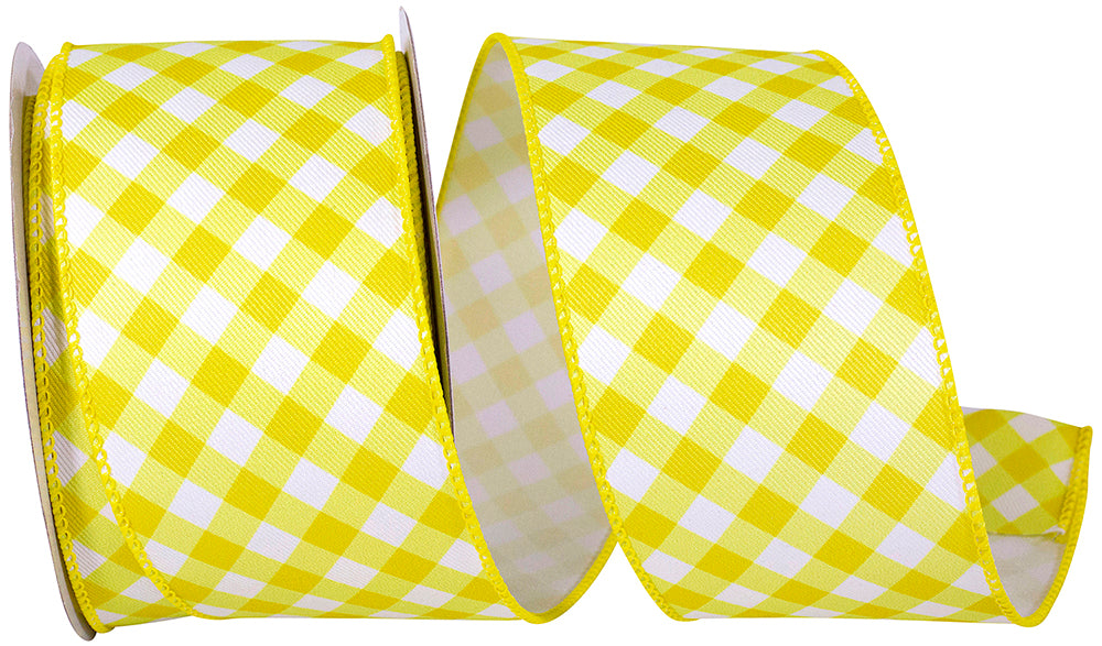 Rolled fabric bolt featuring a black-and-white gingham diagonal twill pattern with wired edges.