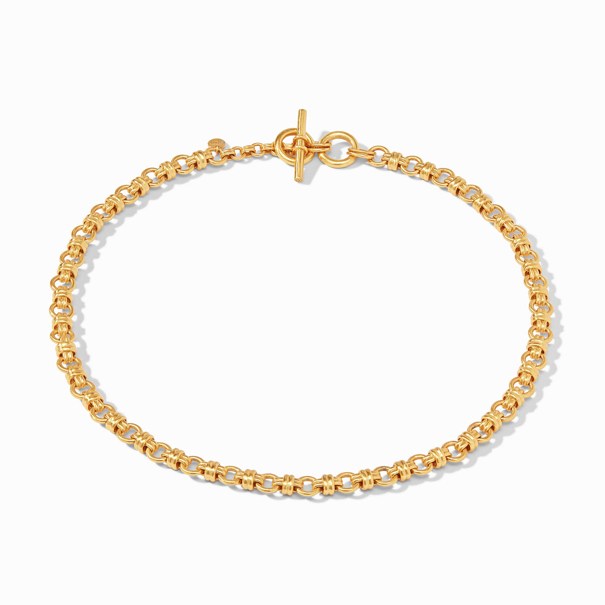 Esme Link Necklace in 24k gold plate with a toggle closure.