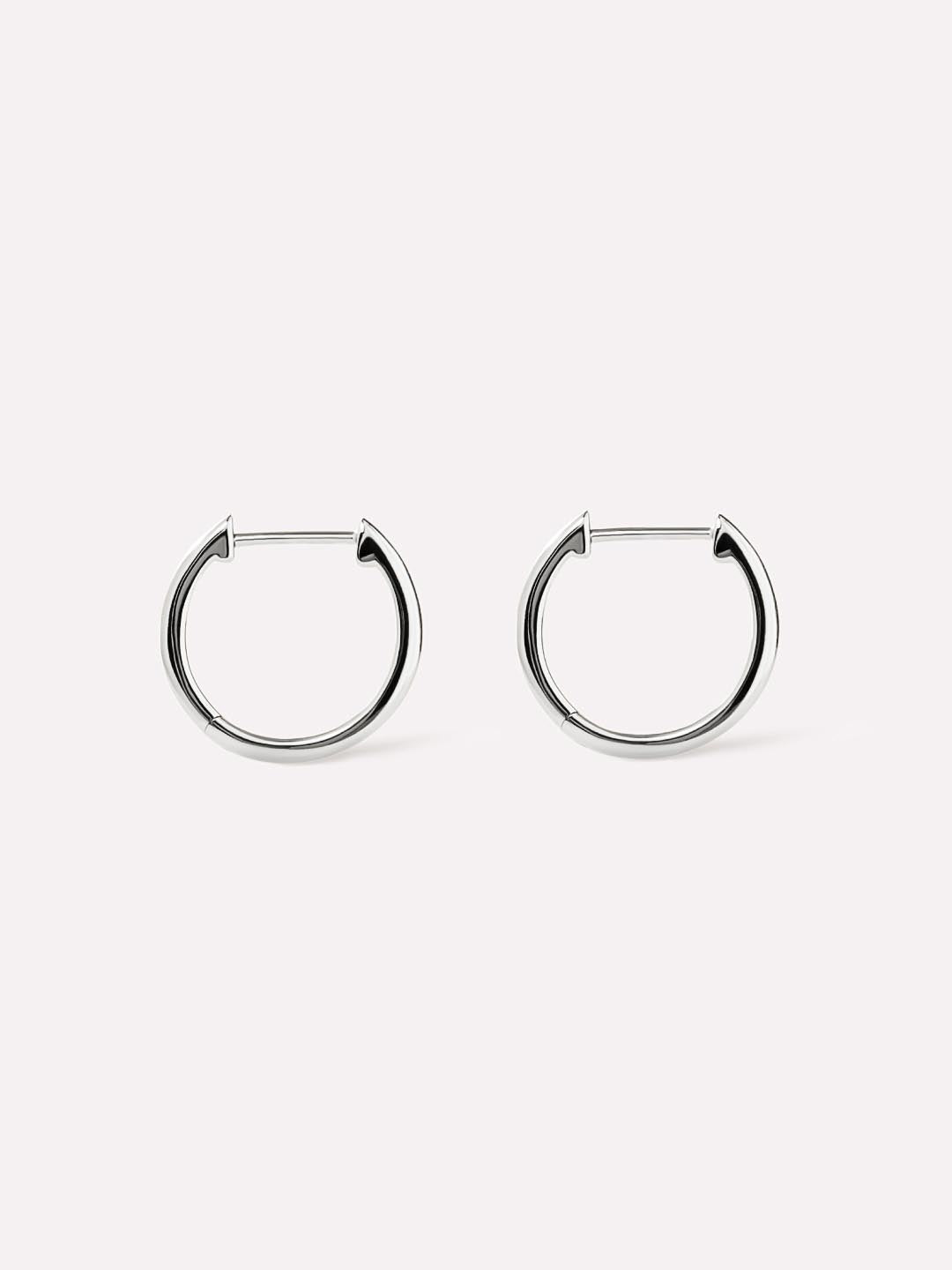 Slim Endless Hoops - Lo Small Silver