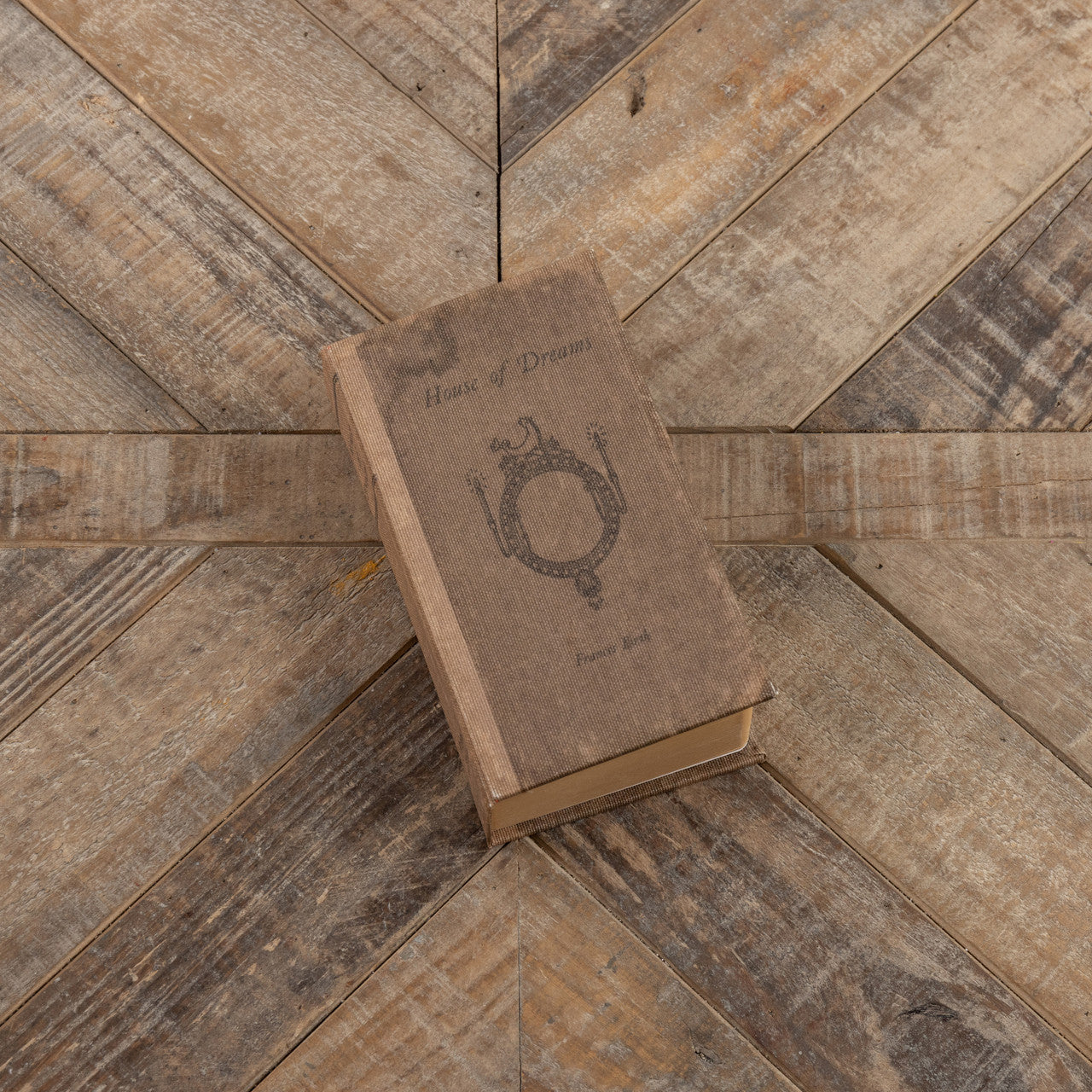 7-inch House of Dreams journal with wood cover featuring a house illustration.