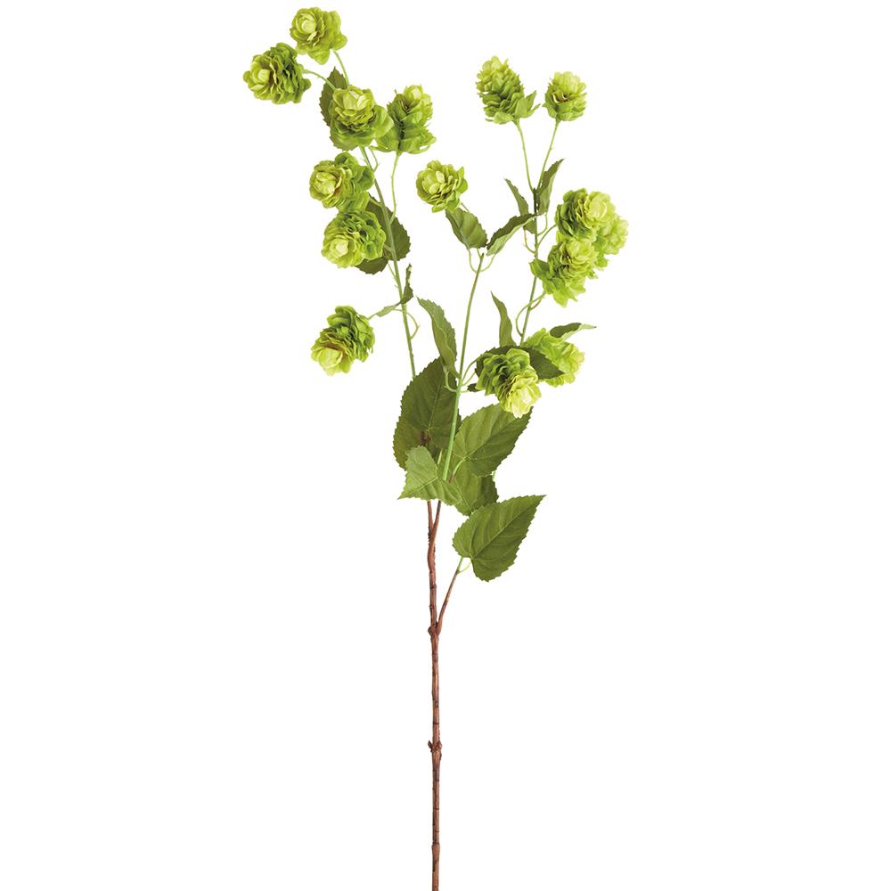 39-inch Hops Spray made of plastic with wire frame in a natural hop leaf pattern.