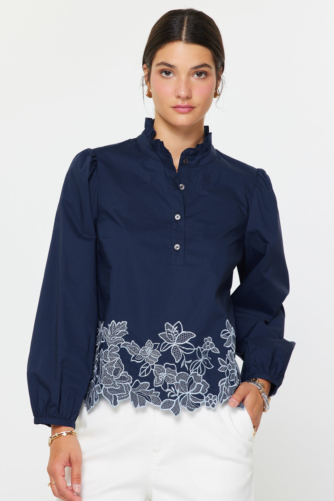 Lucy Embroidered Long Sleeve Blouse