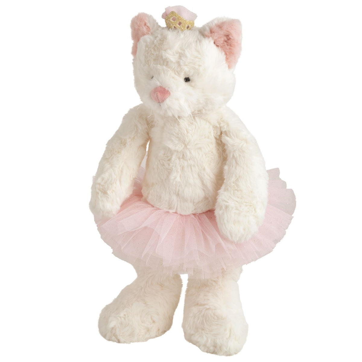 Whimsical ballerina plush toy in soft pastel tones with a classic tutu silhouette.