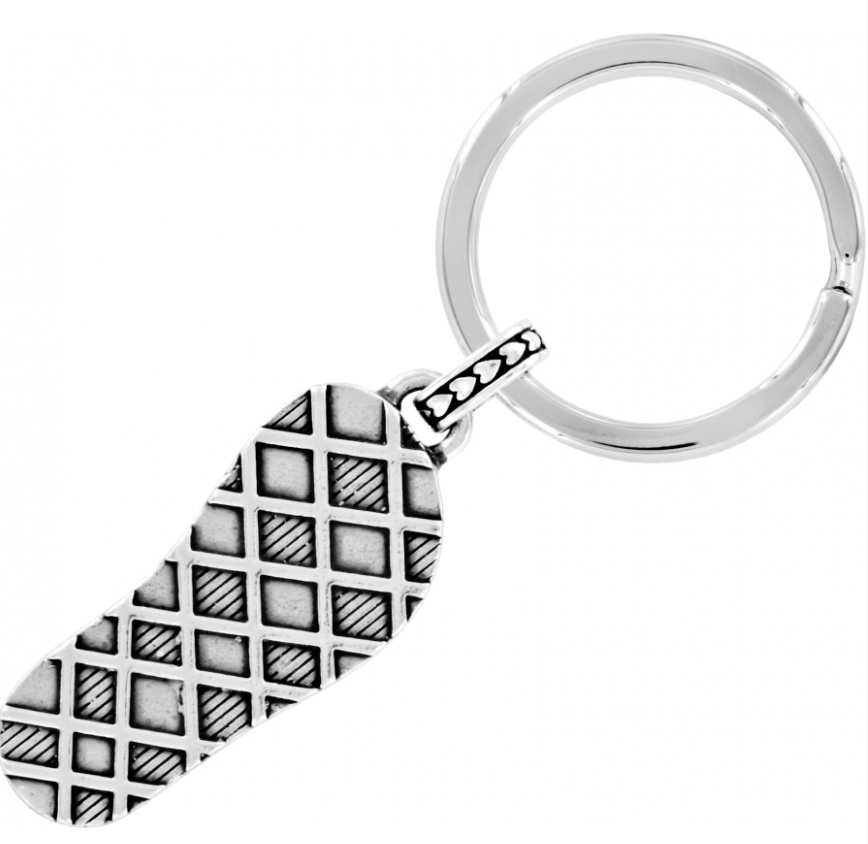 Silver plated fine-quality crystal Dixie Key Fob measuring three-quarters inch wide by three and a half inches tall.
