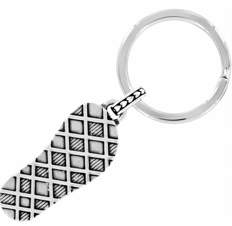 Silver plated fine-quality crystal Dixie Key Fob measuring three-quarters inch wide by three and a half inches tall.