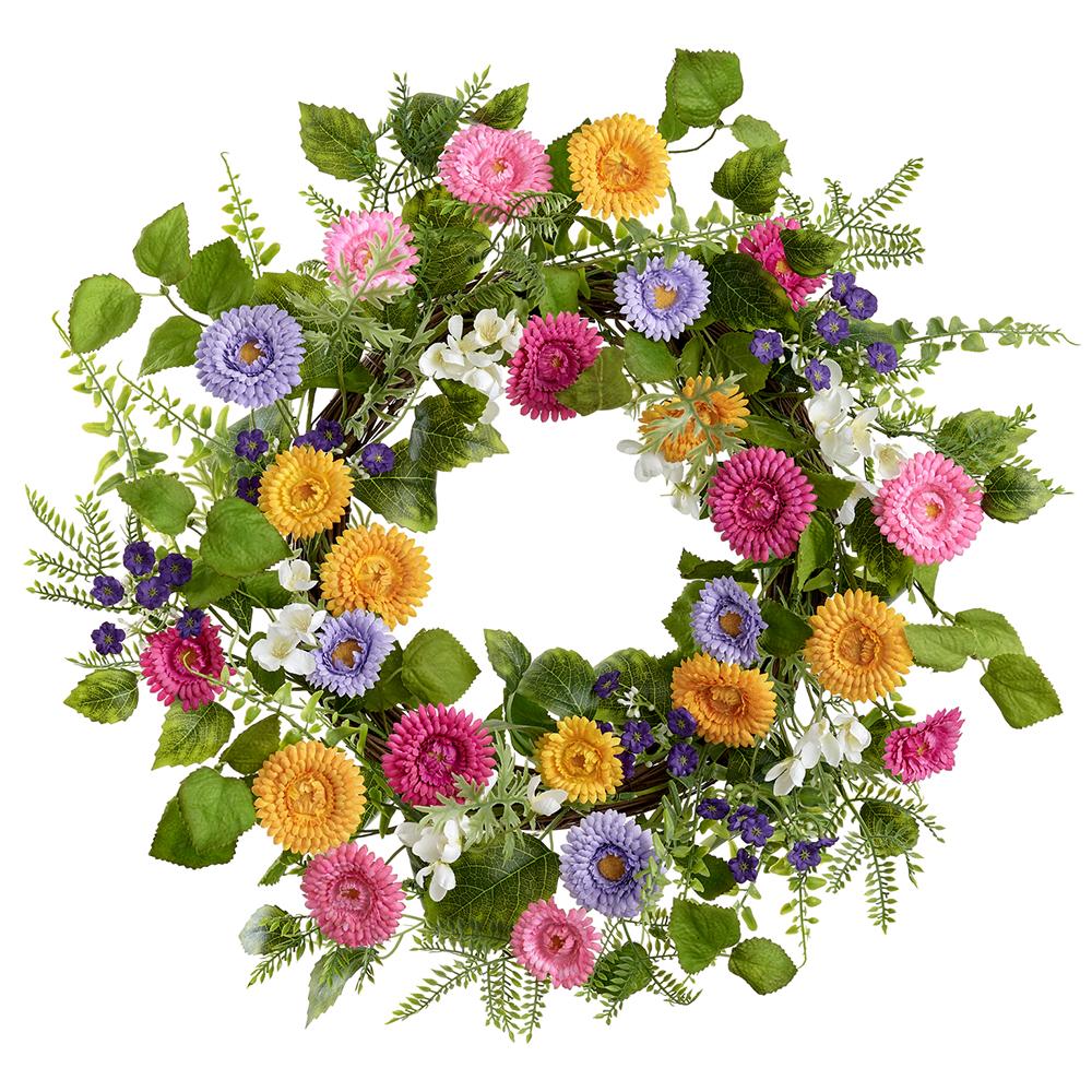 22'' Calendula Wreath Mixed