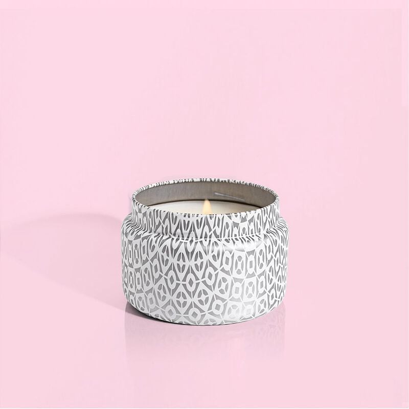 Volcano White Signature  Printed Travel Tin Candle