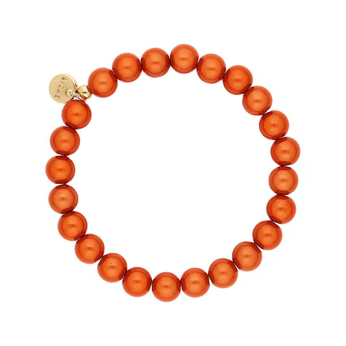 Stretch bracelet featuring round Czech crystal beads in a vibrant multicolor pattern.