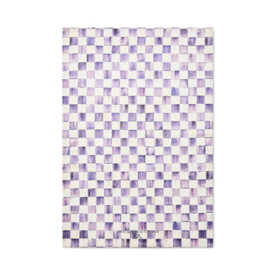 Violet Check Printed Dish Towel