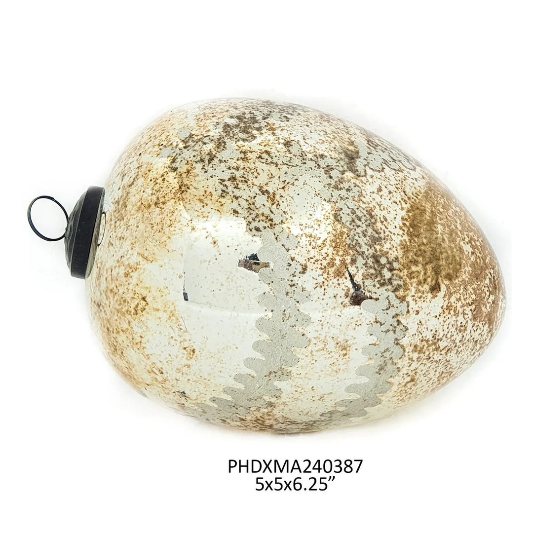 Notre Dame Glass 5" Egg Ornament