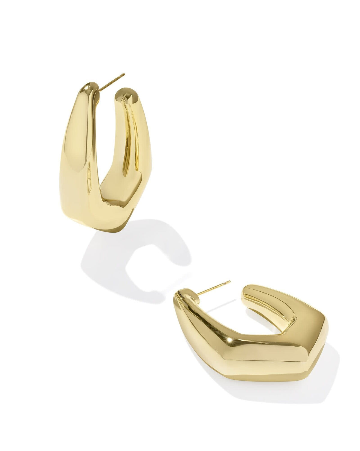 Gold vintage-inspired Kaia hoop earrings with a lightweight circular silhouette.