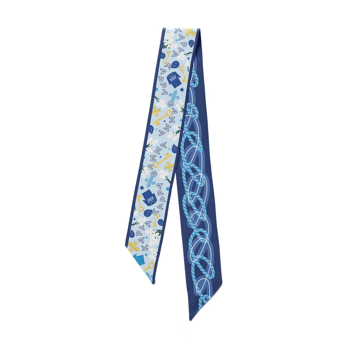 Skinny silk twill scarf in solid black with a narrow rectangular shape.