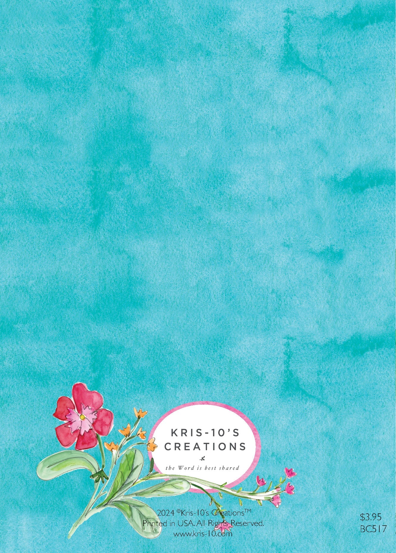 A6 floral birthday card with 'Happy Birthday' message and John 1:16 scripture in a matching envelope.