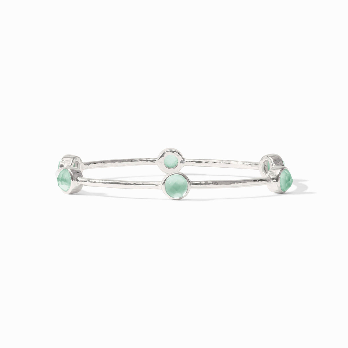 Milano Luxe silver-plated bangle with imported glass inlay