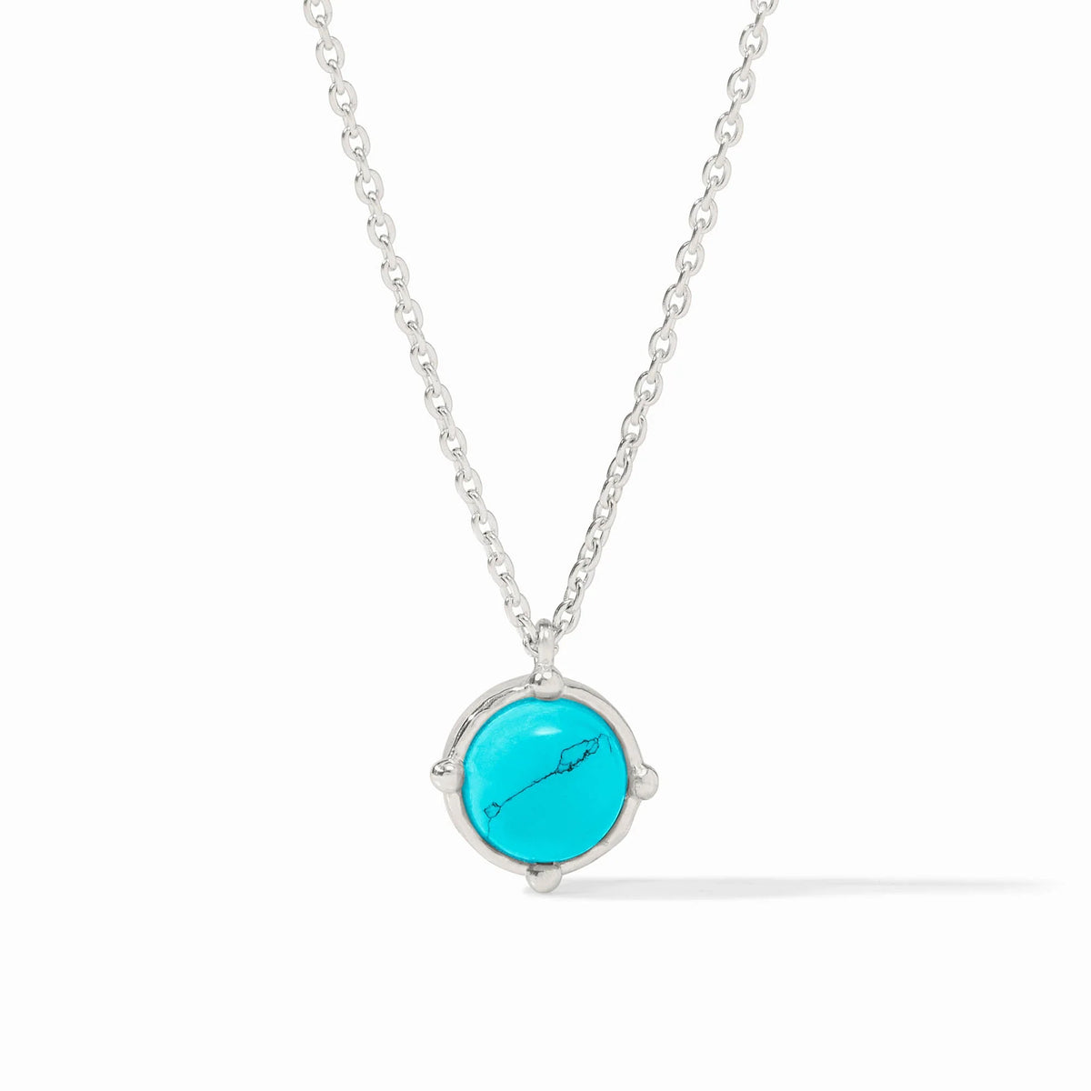 Honeybee solitaire necklace with faceted gemstone on adjustable cable chain