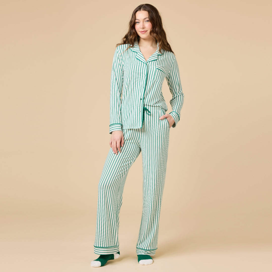 Aria Slim Notch Collar PJ Set