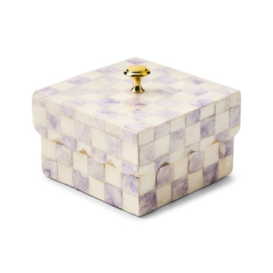 Check Capiz Scalloped Box