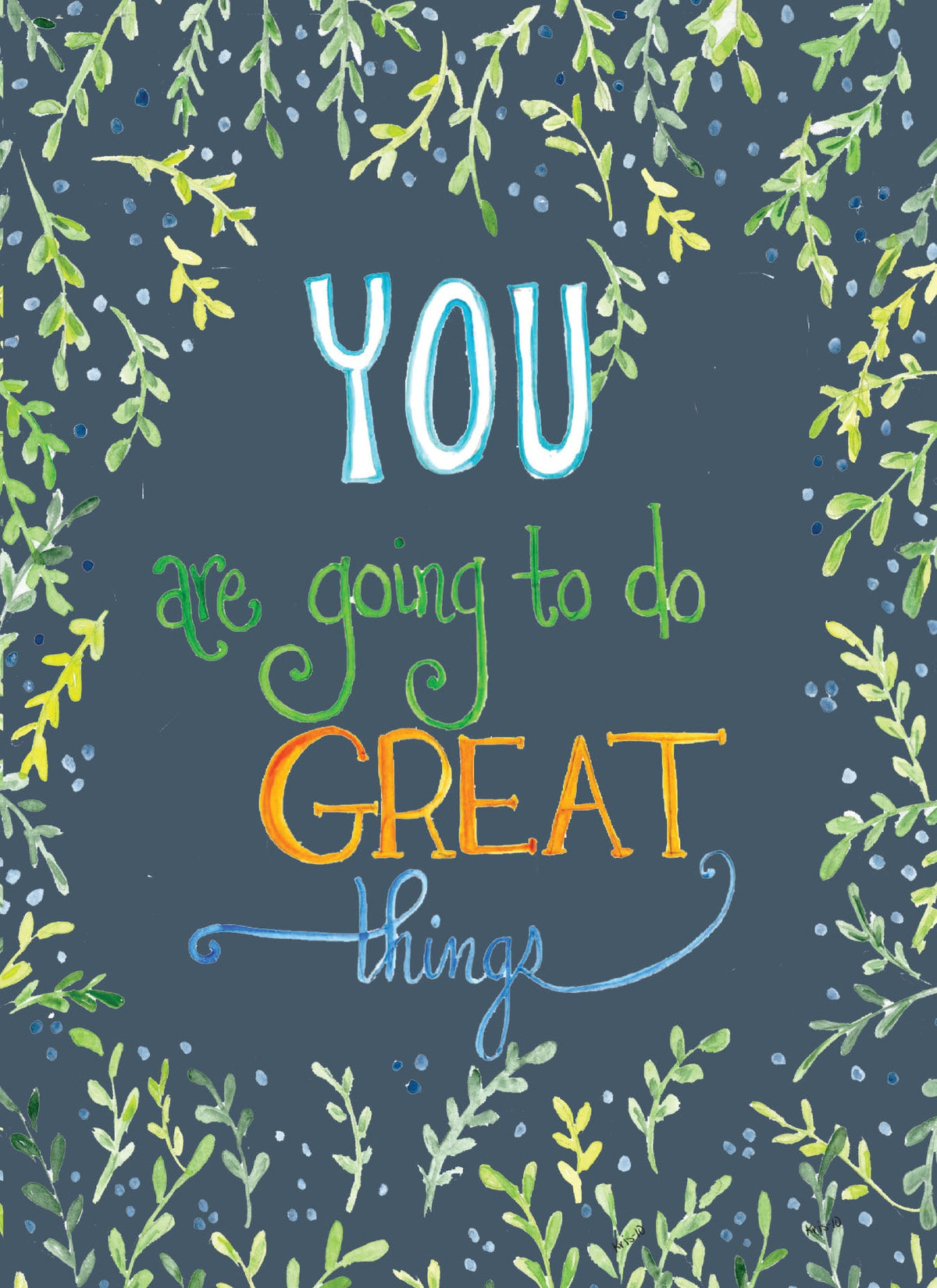 A6 greeting card with matching envelope featuring the text 'Excited for what's ahead' and scripture Numbers 6:24.