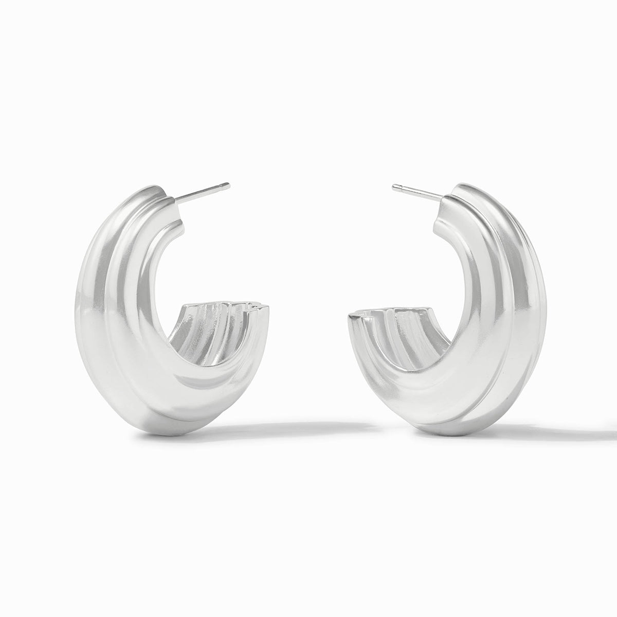 Portofino Statement Hoop earrings in polished gold metal with a smooth circular silhouette.