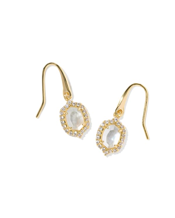 kendra scott daphne crystal frame drop earrings gold ivory mop 00