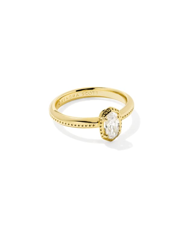 kendra scott mini elyse luxe band ring gold white cz 00 New