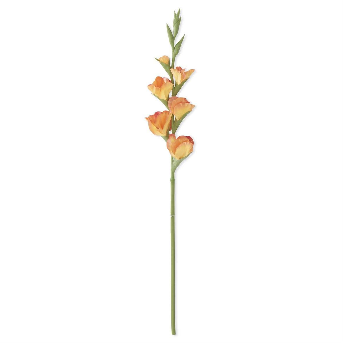 34-inch tall artificial gladiolus flower in pink with realistic fabric petals and wire stem.