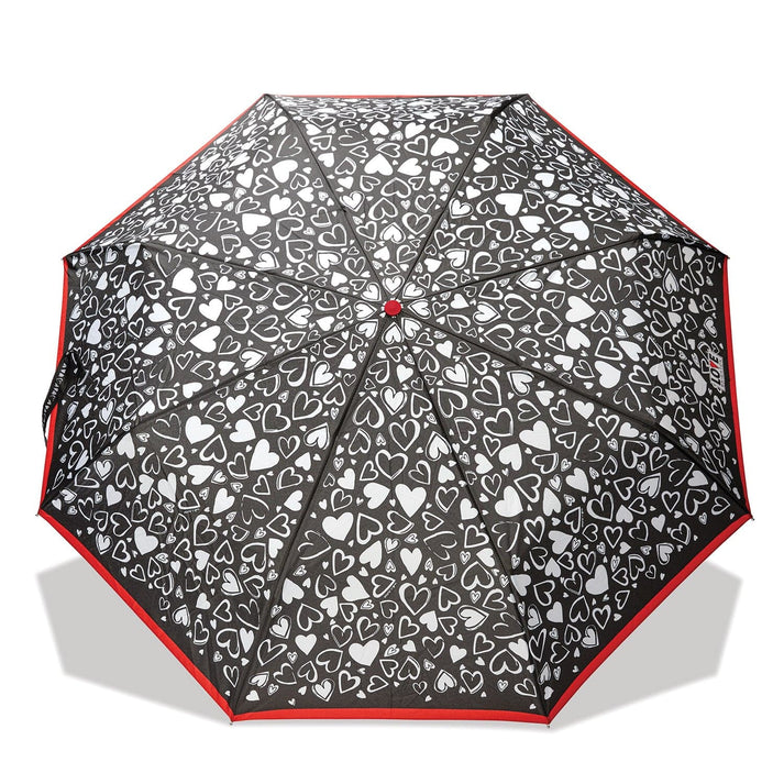 Endless Love umbrella with pongoe fabric exterior in a romantic patterned design.