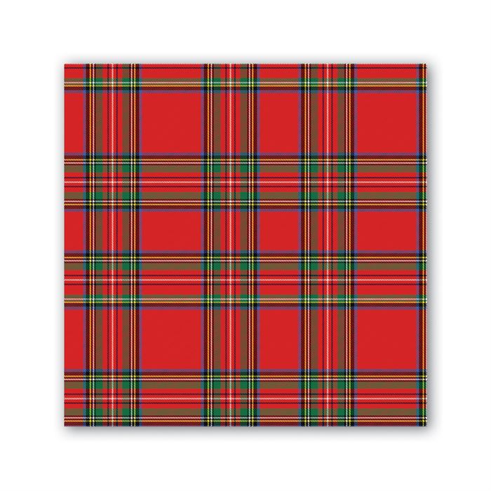 Packaged Caspari triple-ply cocktail napkins featuring museum artwork printed in Germany.