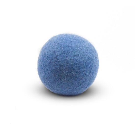 Single beige wool dryer ball with soft texture