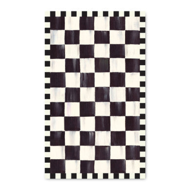 3x5 washable rug with courtly checkered geometric pattern in beige and brown tones made from polyester.