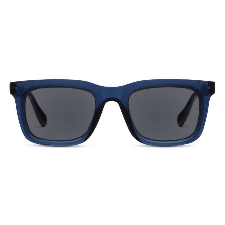 Airplane Mode bifocal sunglasses with polycarbonate frames in navy gradient polarized lenses and spring hinges.
