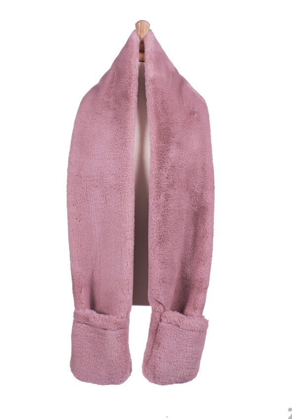 Scarf Fur Plush With Pockets