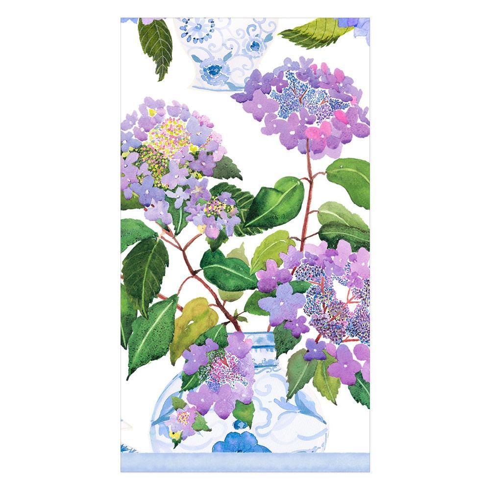 Triple-ply paper guest towel in white with a subtle printed pattern.