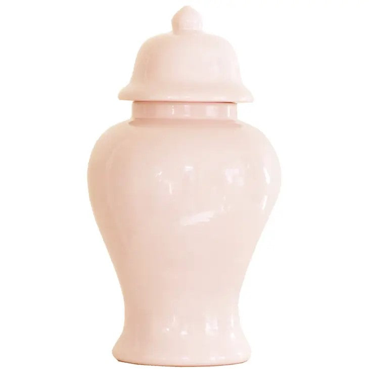Hand-painted ginger ceramic jar with textured surface
