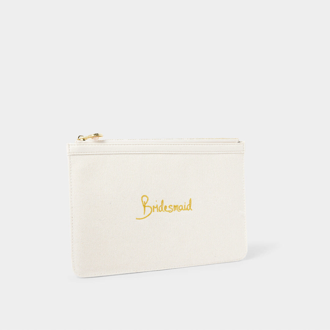 Bridal Canvas Pouch Bridesmaid - Rose Quartz