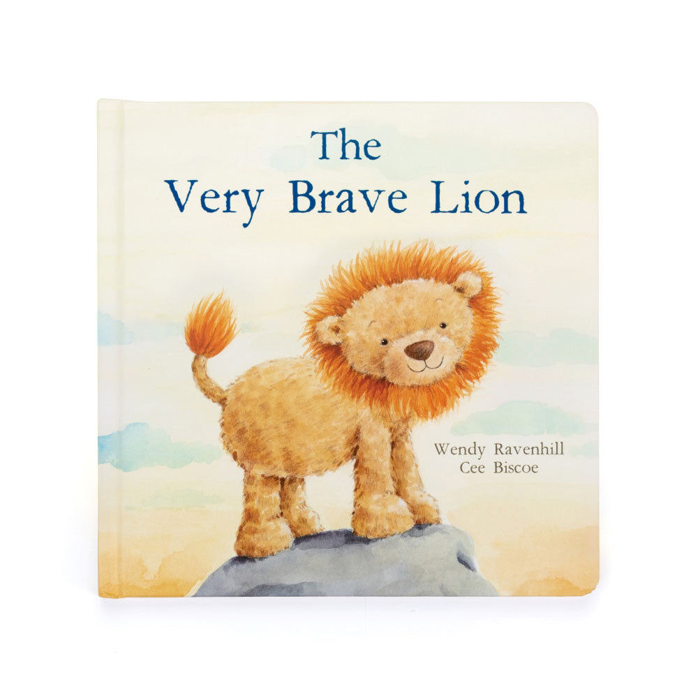 Paper board book cover featuring a lion cub talking to an adult lion against a soft background.