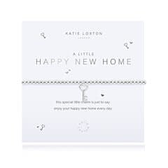 Silver-plated bracelet with a small home-shaped charm on an A Little Happy New Home Bracelet