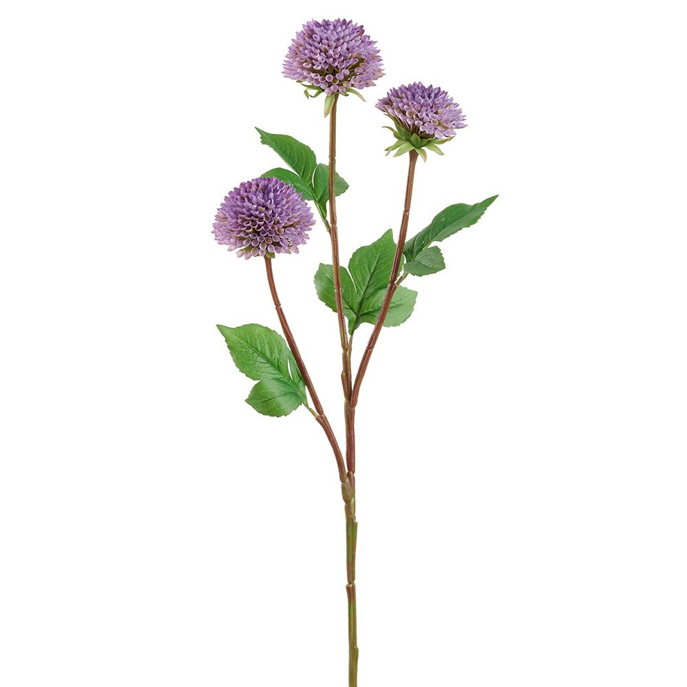Dahlia spray artificial flower arrangement with mixed cloth plastic wire materials in natural tones