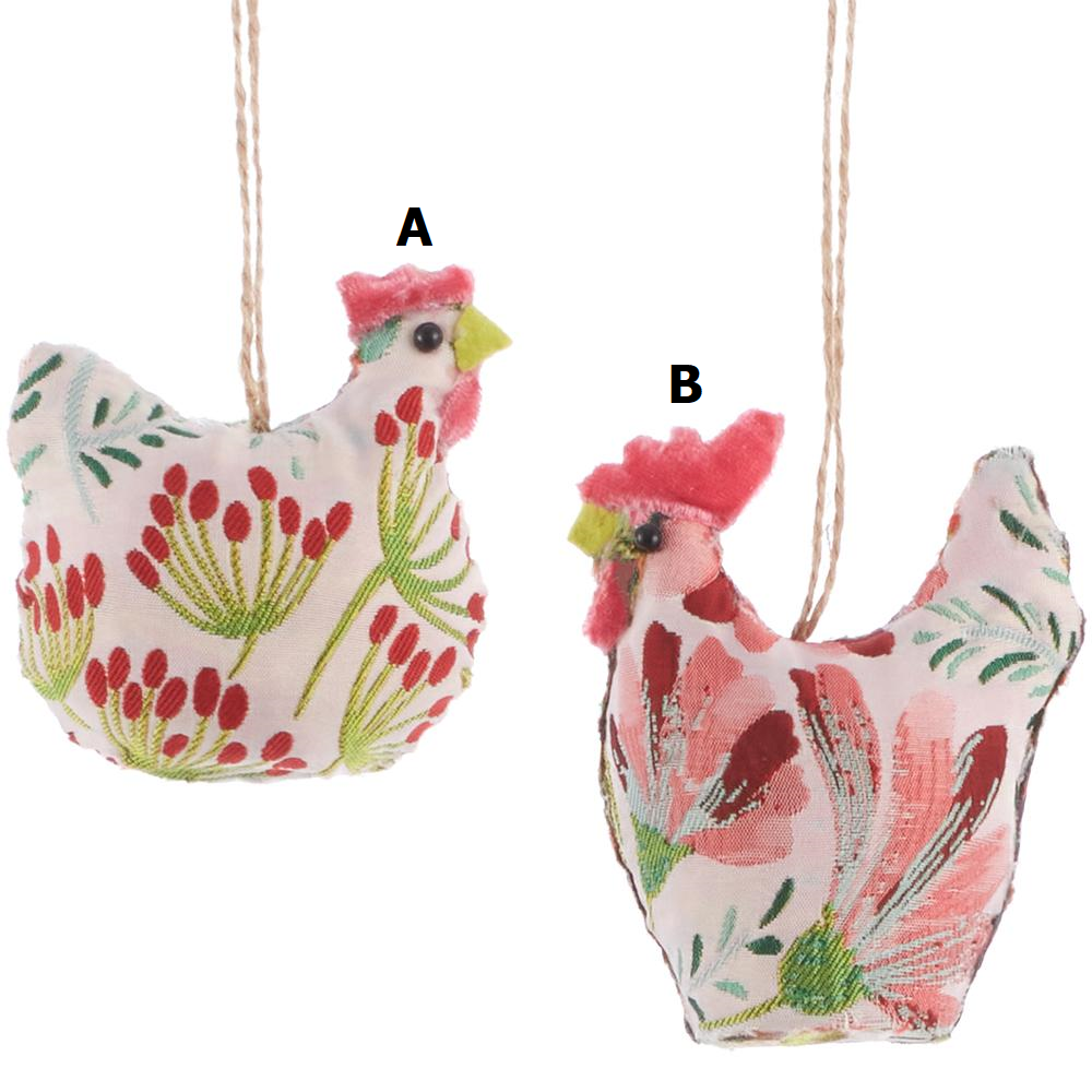 3.5-inch chick ornament made of fabric and polyfoam with a natural silhouette.