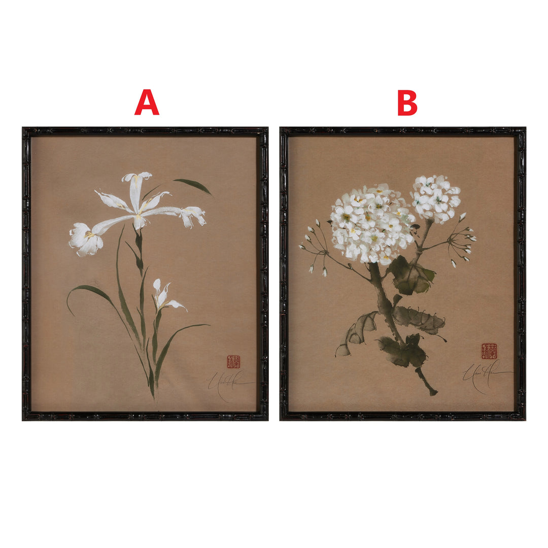 24" Perennial Grace Framed Wall Art - Sold Individually