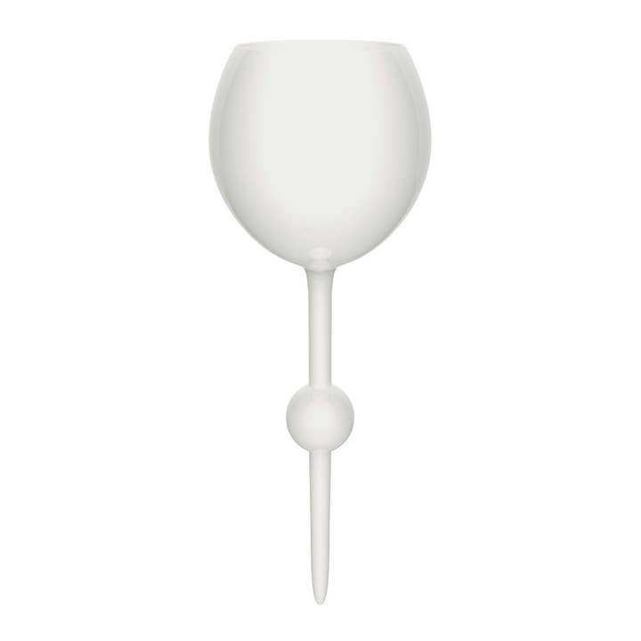 White Original Beach Glass with a pointed stem and ball detail for sand or water use.