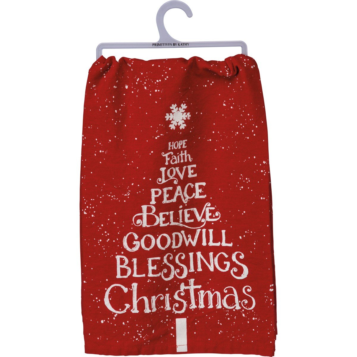 Black cotton kitchen towel with white text reading Remember As Far As Anyone Knows We Are A Nice & Normal Family