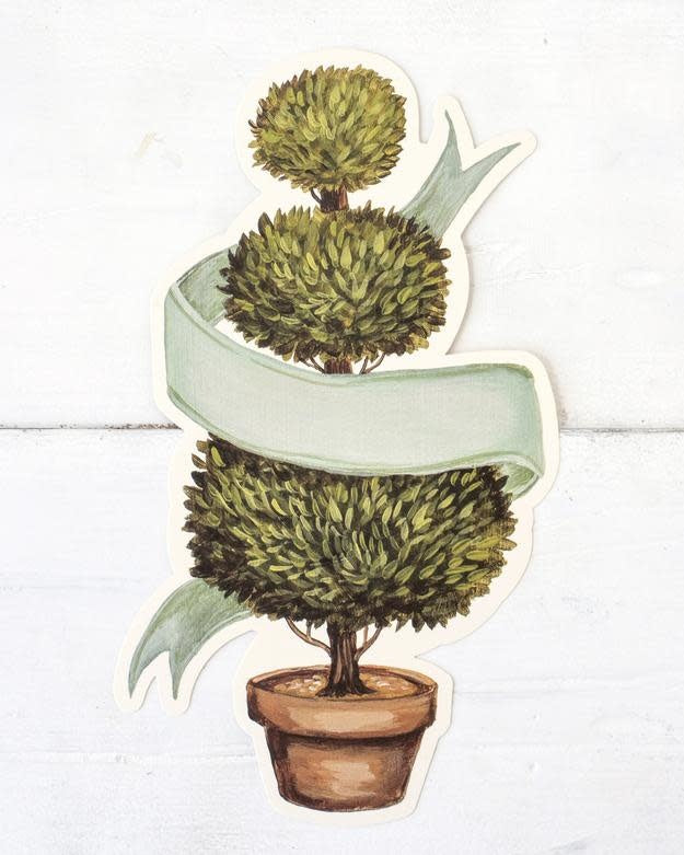 Set of twelve heavy-weight FSC certified paper topiary table accents in neutral tones with organic silhouette.