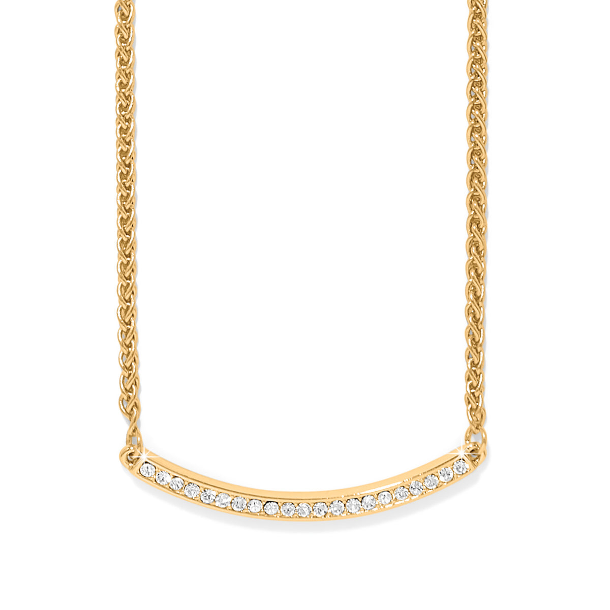 Adjustable Meridian Geo Bar Necklace featuring fine quality crystals in a modern geometric silhouette with lobster claw closure.