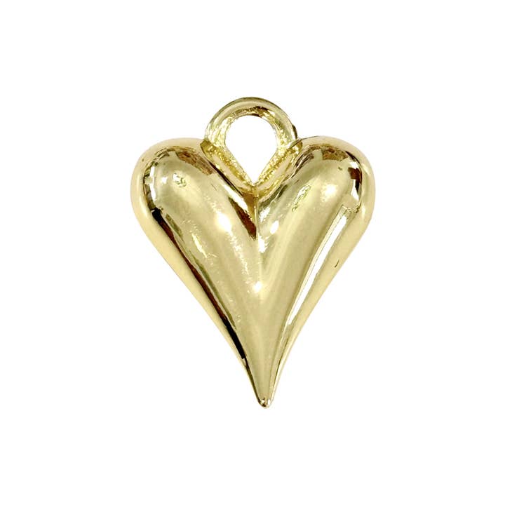 Carded Huggie Charm: an 18k gold-plated charm with cubic zirconia details.
