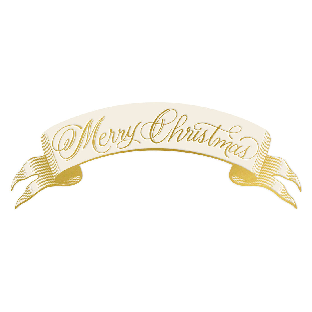 Merry Christmas Banner Table Accent