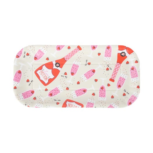 Valentine Paper tray in melamine with a white paper-like pattern.