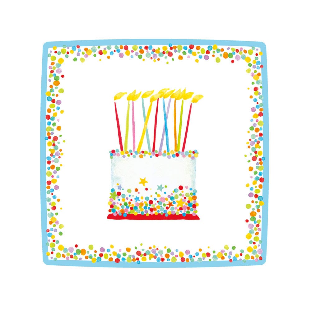 Square salad plate with water-based dye print on durable paper board