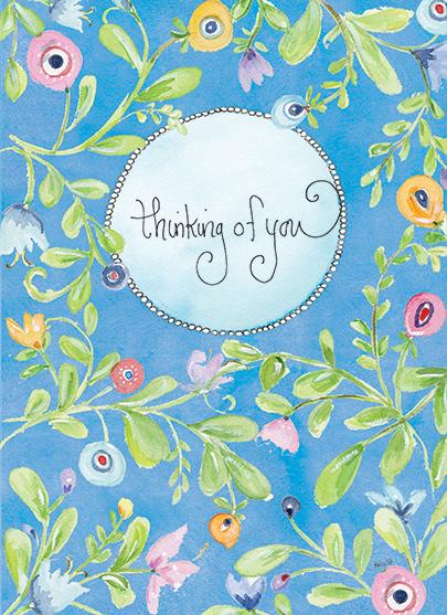 A6 floral card with 'you are on my heart today' message in a matching envelope.