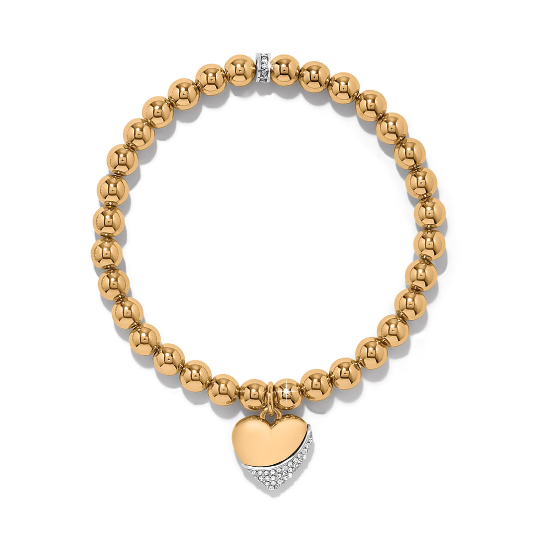 Meridian Petite Wave Heart Stretch Bracelet